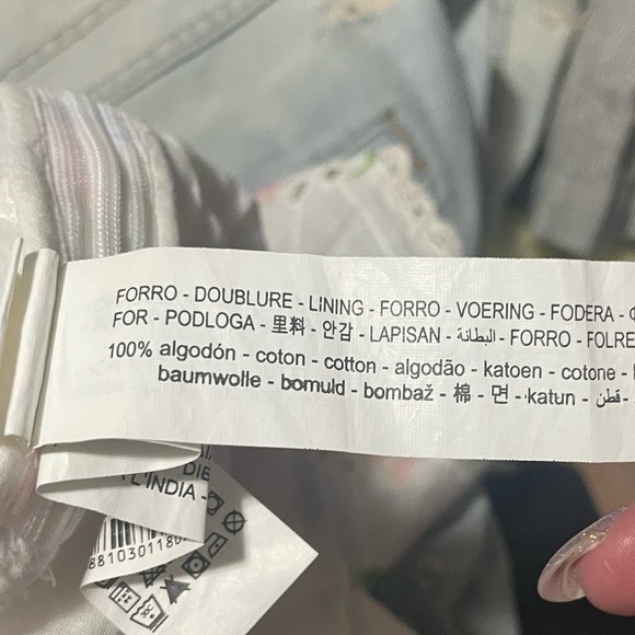 NWT Zara Skirt Womens XL Floral Tiered Ruffles Eyelet Lace Boho Cottage Festival - Picture 14 of 15